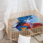 Rooster Painting Print Baby Crib Sheet