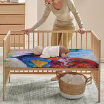 Rooster Painting Print Baby Crib Sheet