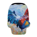 Rooster Painting Print Baby Seat Cover