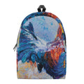 Rooster Painting Print School Backpack