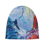 Rooster Painting Print Beanie