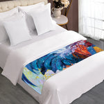 Rooster Painting Print Bed Runner