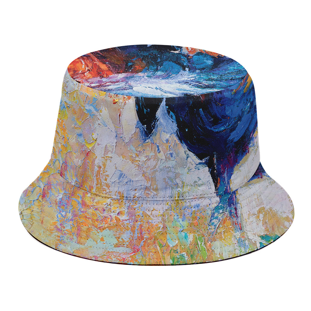 Rooster Painting Print Bucket Hat