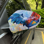 Rooster Painting Print Car Side Mirror Covers