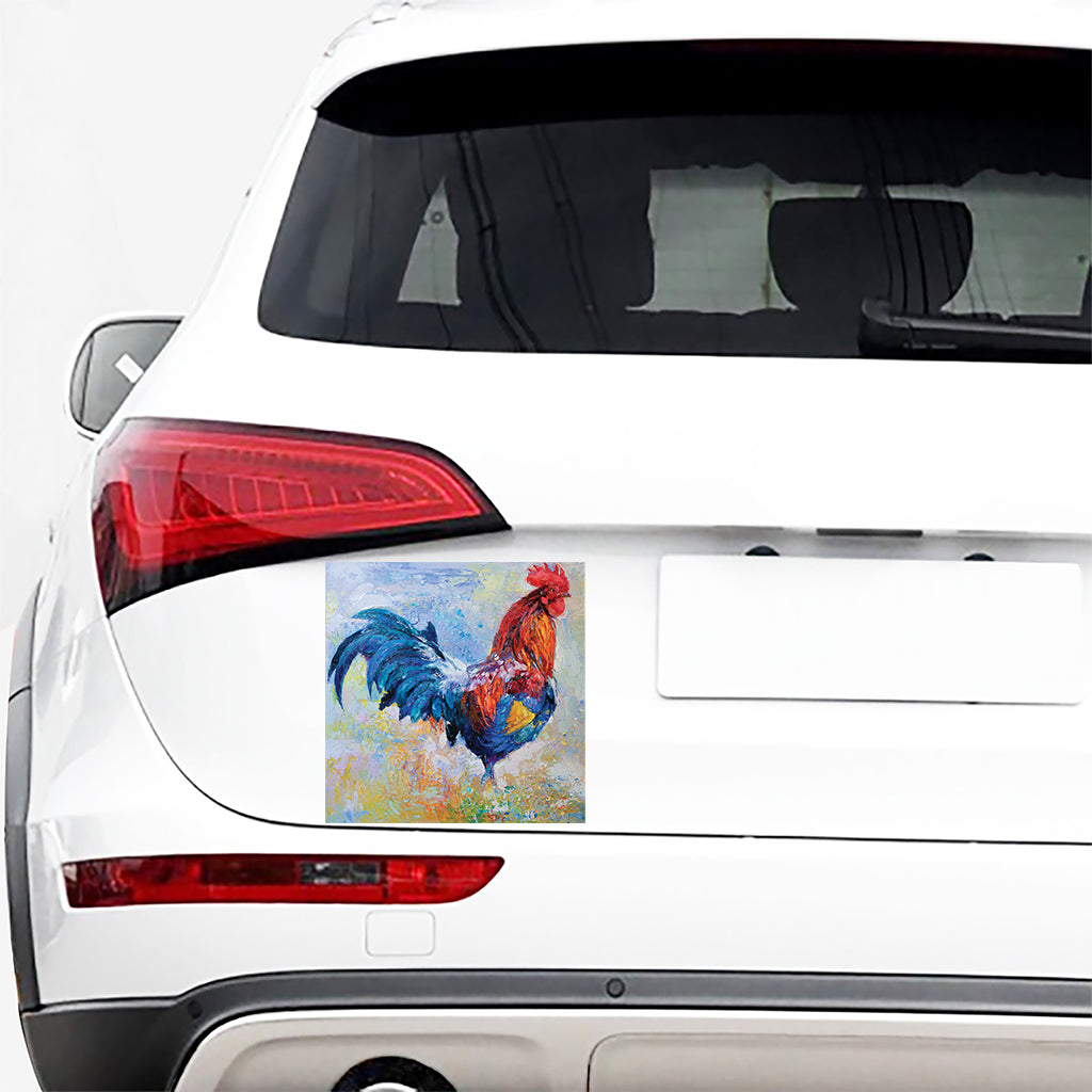 Rooster Painting Print Car Sticker