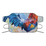 Rooster Painting Print Car Windshield Snow Cover