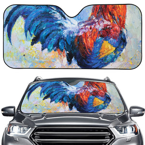 Rooster Painting Print Car Windshield Sun Shade