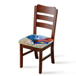 Rooster Painting Print Chair Cushion Cover