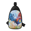 Rooster Painting Print Sling Bag