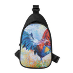 Rooster Painting Print Chest Bag