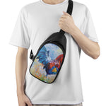 Rooster Painting Print Chest Bag