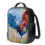 Rooster Painting Print Crossbody Lunch Bag
