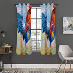 Rooster Painting Print Curtain