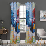 Rooster Painting Print Curtain