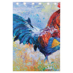 Rooster Painting Print Curtain