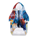 Rooster Painting Print Dog Zip Up Hoodie