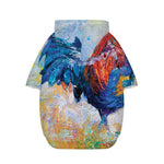 Rooster Painting Print Dog Zip Up Hoodie