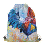 Rooster Painting Print Drawstring Bag