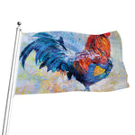 Rooster Painting Print Flag