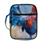 Rooster Painting Print Front Pocket Bible Bag
