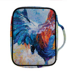 Rooster Painting Print Front Pocket Bible Bag