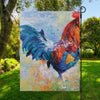 Rooster Painting Print Garden Flag