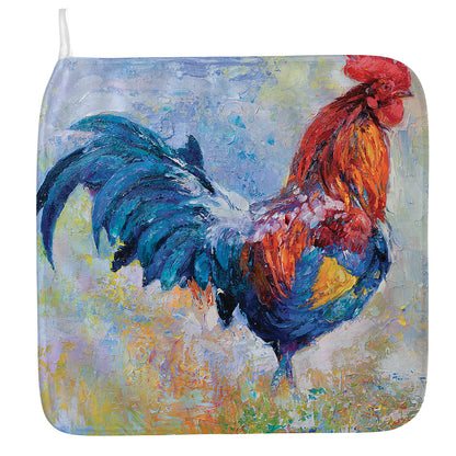 Rooster Painting Print Hand Towel