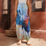 Rooster Painting Print Harem Pants