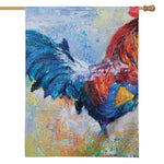 Rooster Painting Print House Flag