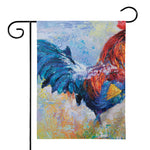 Rooster Painting Print House Flag