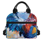 Rooster Painting Print Insulated Lunch Bag
