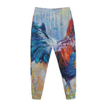 Rooster Painting Print Jogger Pants