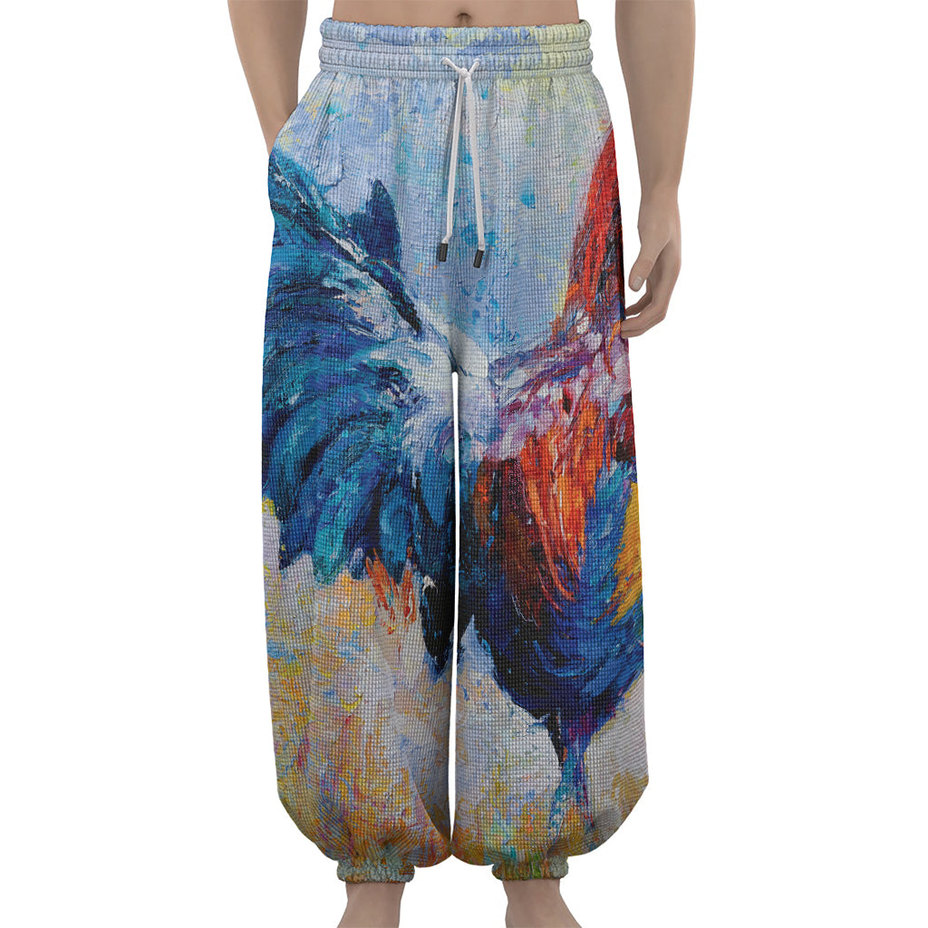 Rooster Painting Print Lantern Pants