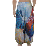 Rooster Painting Print Lantern Pants