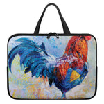 Rooster Painting Print Laptop Sleeve With Handle