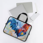 Rooster Painting Print Laptop Sleeve With Handle