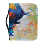 Rooster Painting Print Leather Bible Cover