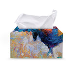 Rooster Painting Print Leather Tissue Box Cover