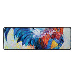 Rooster Painting Print Long Kitchen Mat