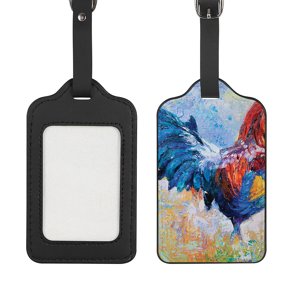 Rooster Painting Print Luggage Tag
