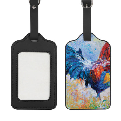 Rooster Painting Print Luggage Tag