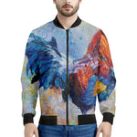 Rooster Painting Print Men's Bomber Jacket