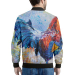 Rooster Painting Print Men's Bomber Jacket