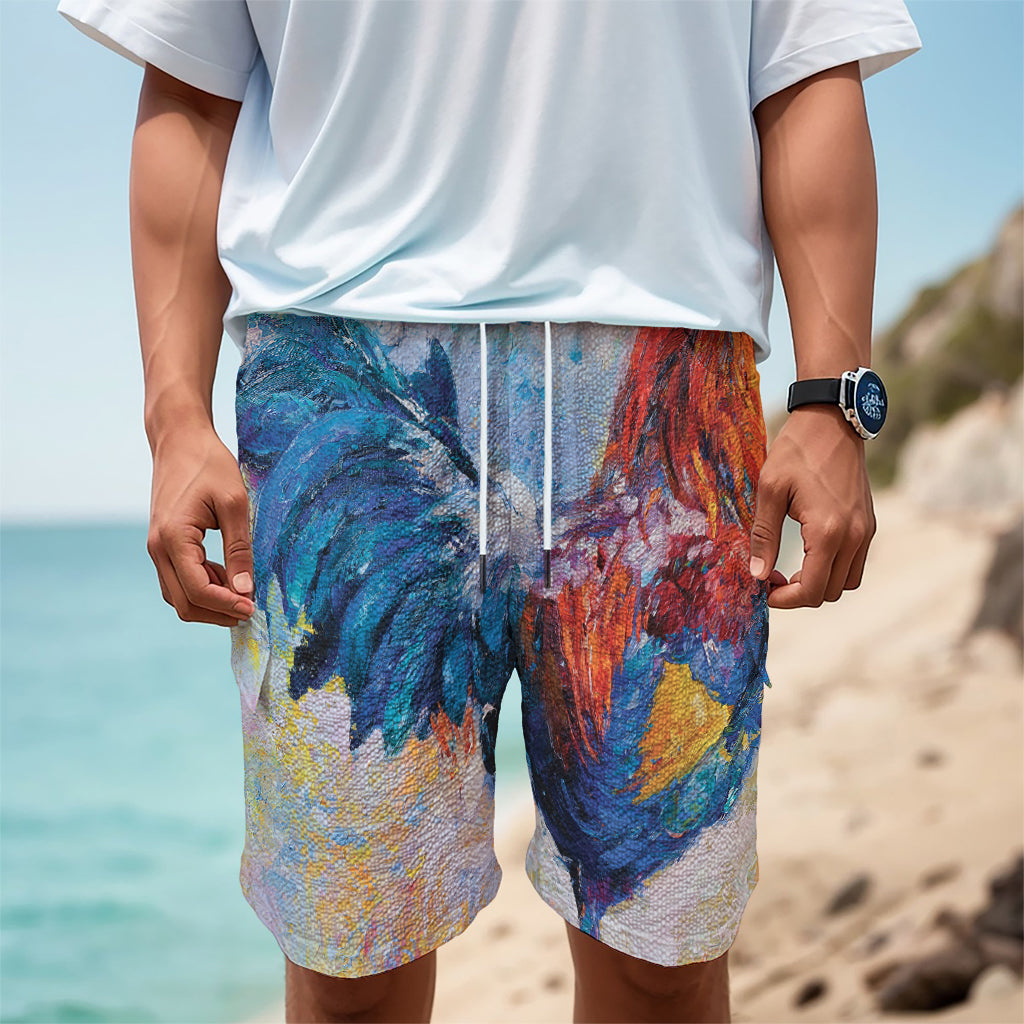 Rooster Painting Print Men's Cargo Shorts
