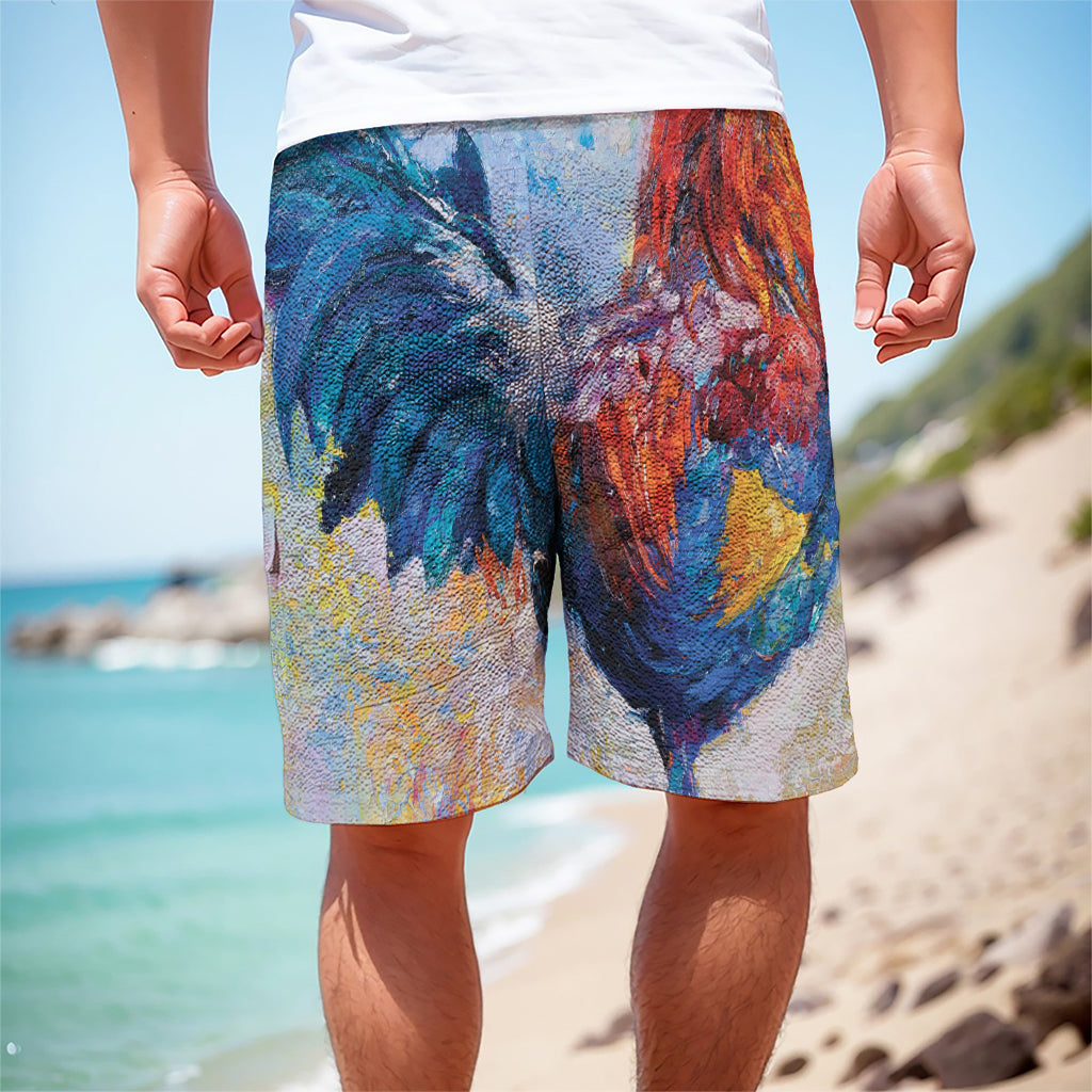 Rooster Painting Print Men's Cargo Shorts