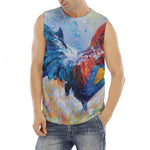 Rooster Painting Print Men's Fitness Tank Top