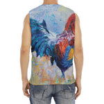 Rooster Painting Print Men's Fitness Tank Top