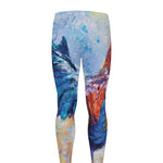 Rooster Painting Print Men's leggings