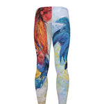 Rooster Painting Print Men's leggings