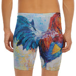 Rooster Painting Print Men's Long Boxer Briefs